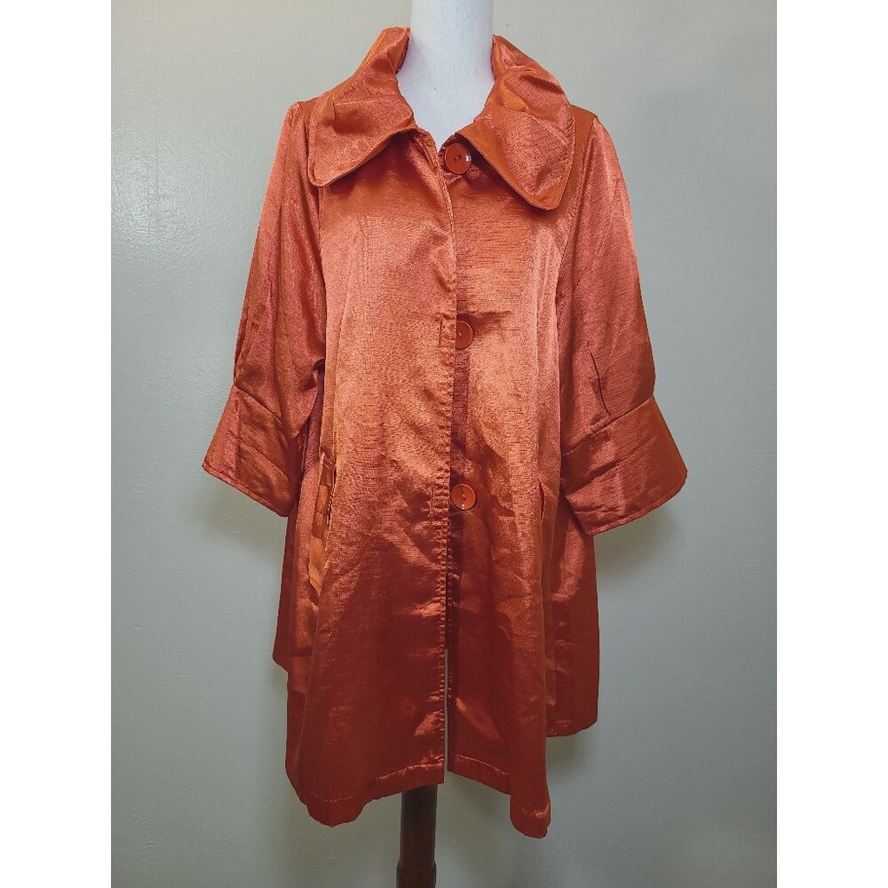 Urban Mangoz Womens Long Sleeves Elegant Jacket Orange Size XL A197